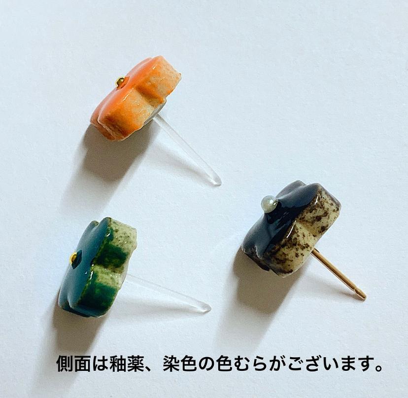 冬 美濃焼 鼈甲（べっこう）パール 3ペアセット｜アレルギー対応 ピアス／イヤリング｜秋冬 大人 上品 ギフト対応 | 14枚目